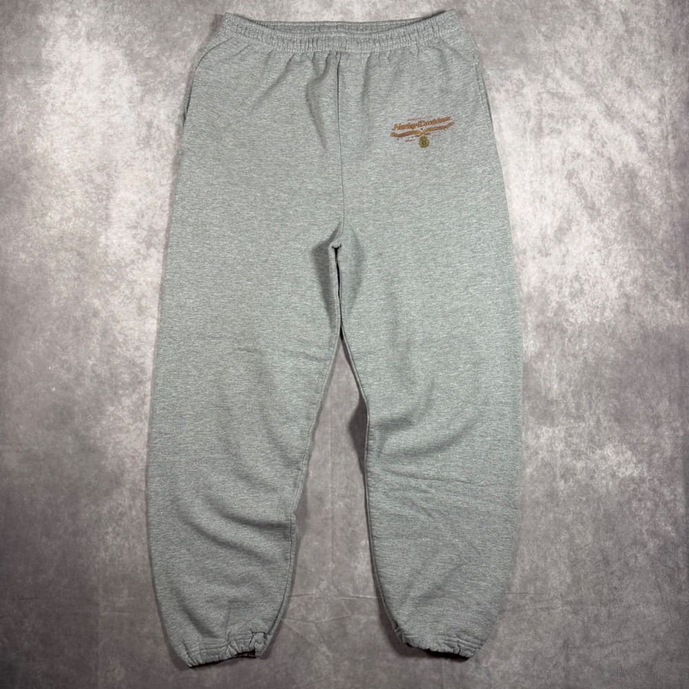 Harley-Davidson Firefighter 2002 Sweatpants Gray Mens Medium Graphic Joggers